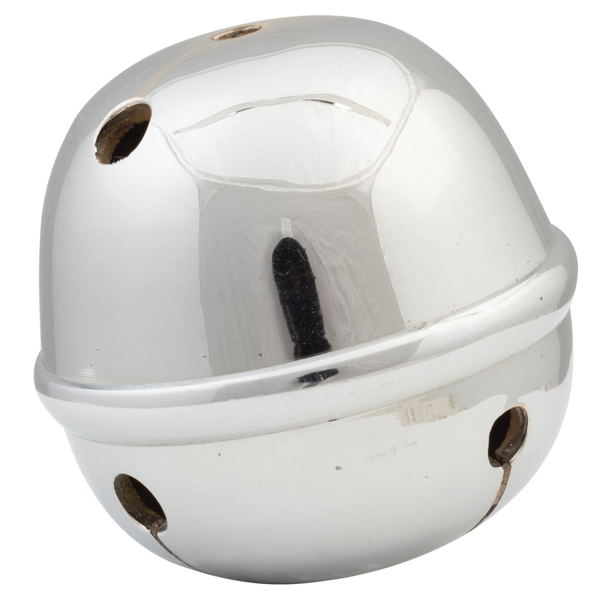 00119 Sleigh Bell, Chrome Brass, Side