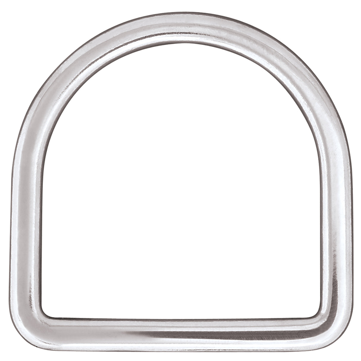 Long Flat Saddle D-Ring, Stainless Steel
