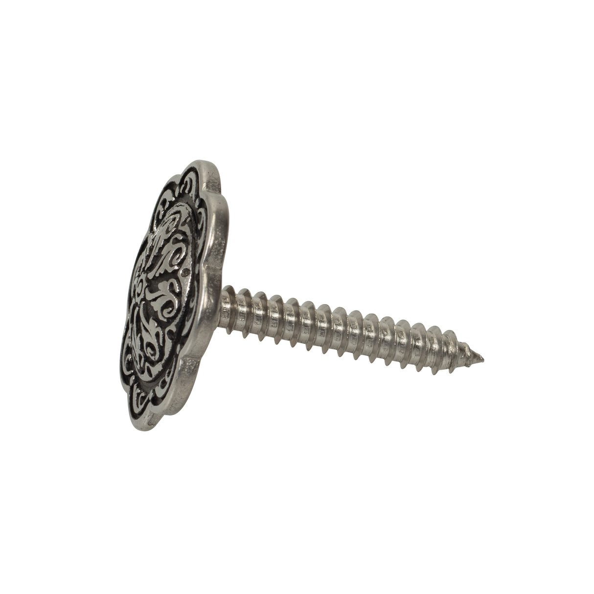 Jeremiah Watt Accented Floral Concho with Wood Screw