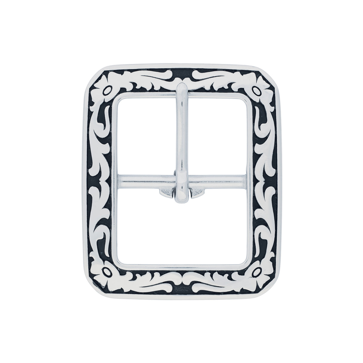 Jeremiah Watt Accented Floral Clipped Corner Buckle