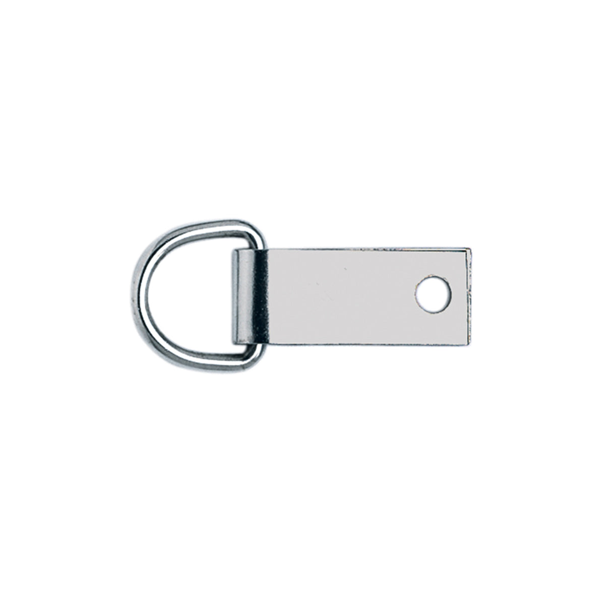 Saddle D-Ring with Clip, NP, 5/8"