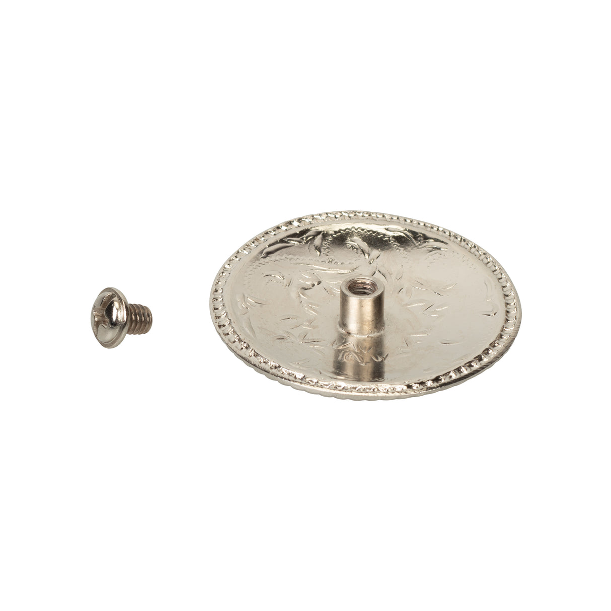 Concho with Chicago Screws, Nickel Plated