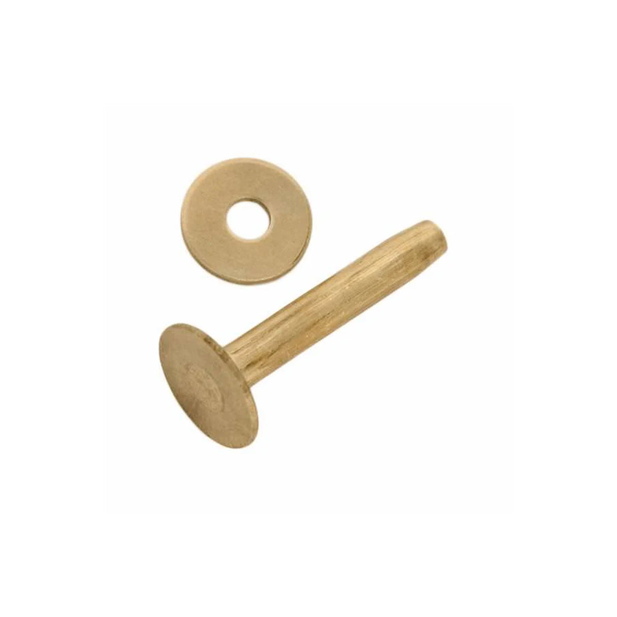 1333 #9 Solid Brass Flat Head Rivets with Burrs