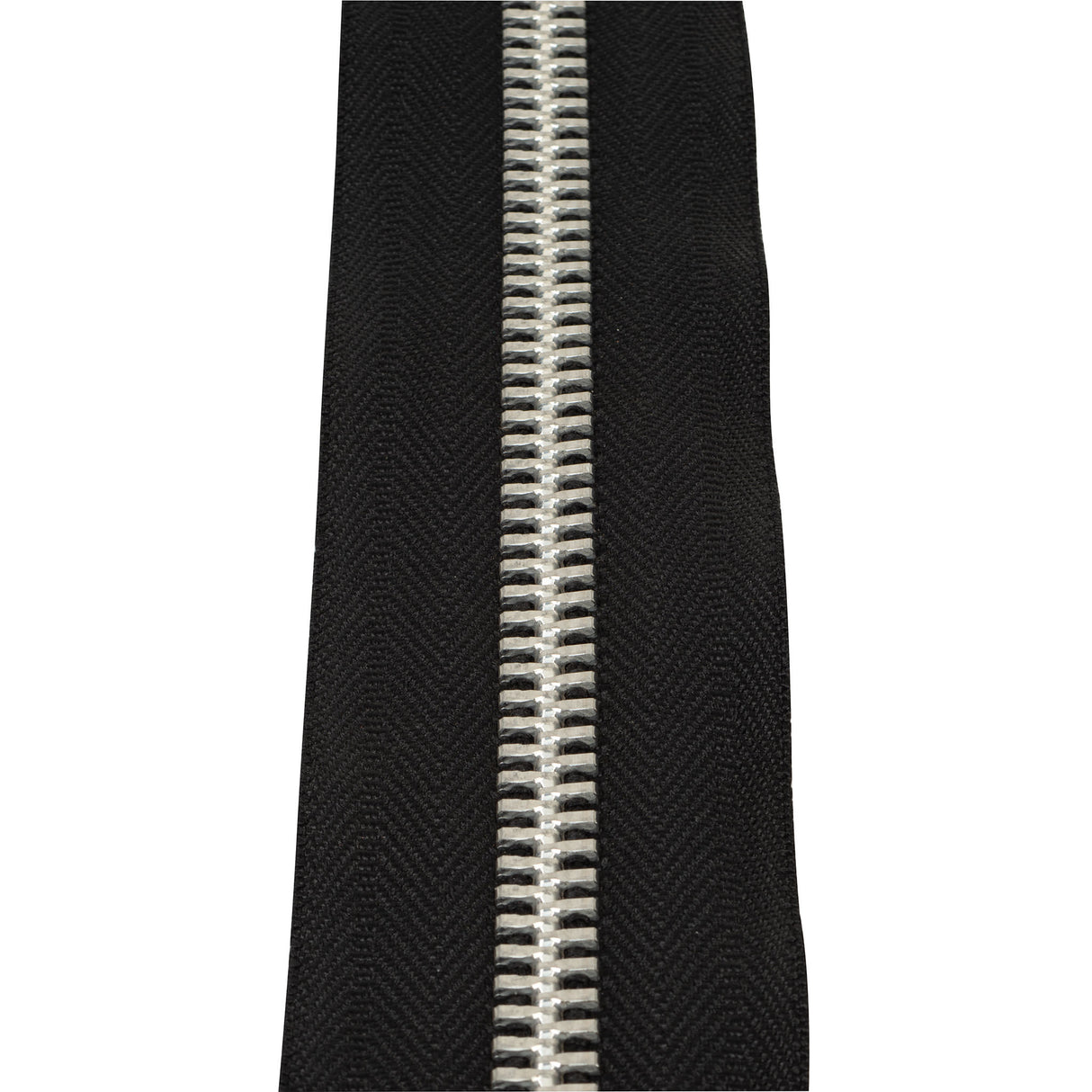 #10 Black, YKK Metal Chain Zipper Tape with Aluminum Teeth