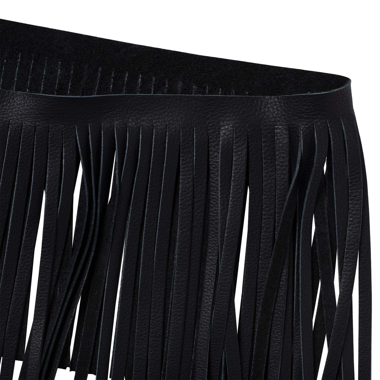 Deertan Cowhide Fringe