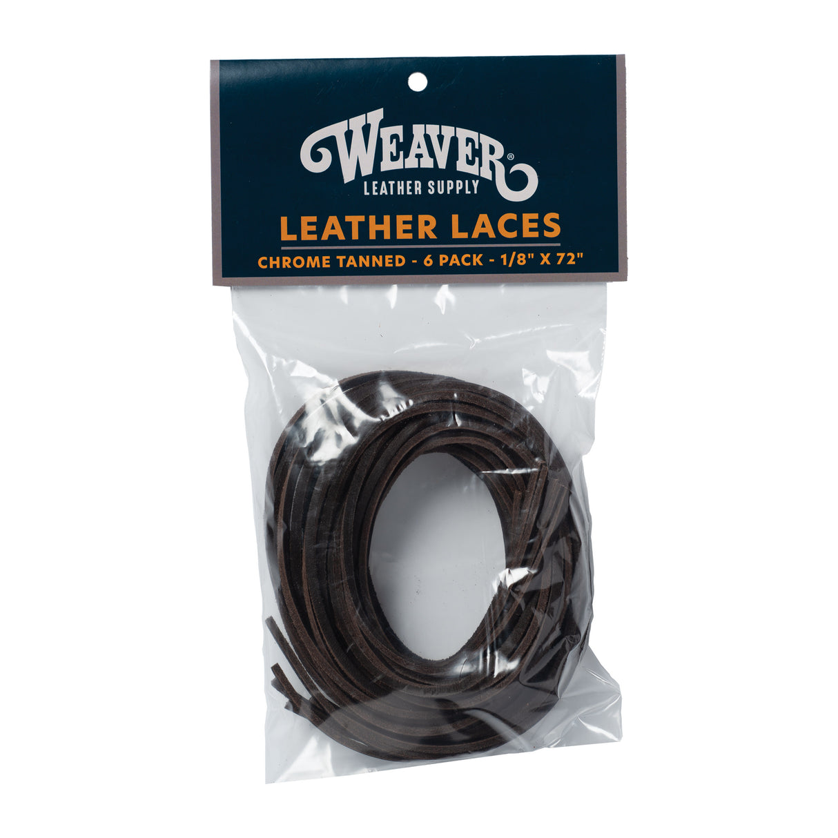 Leather Lace Pack, Chocolate, 1/8"