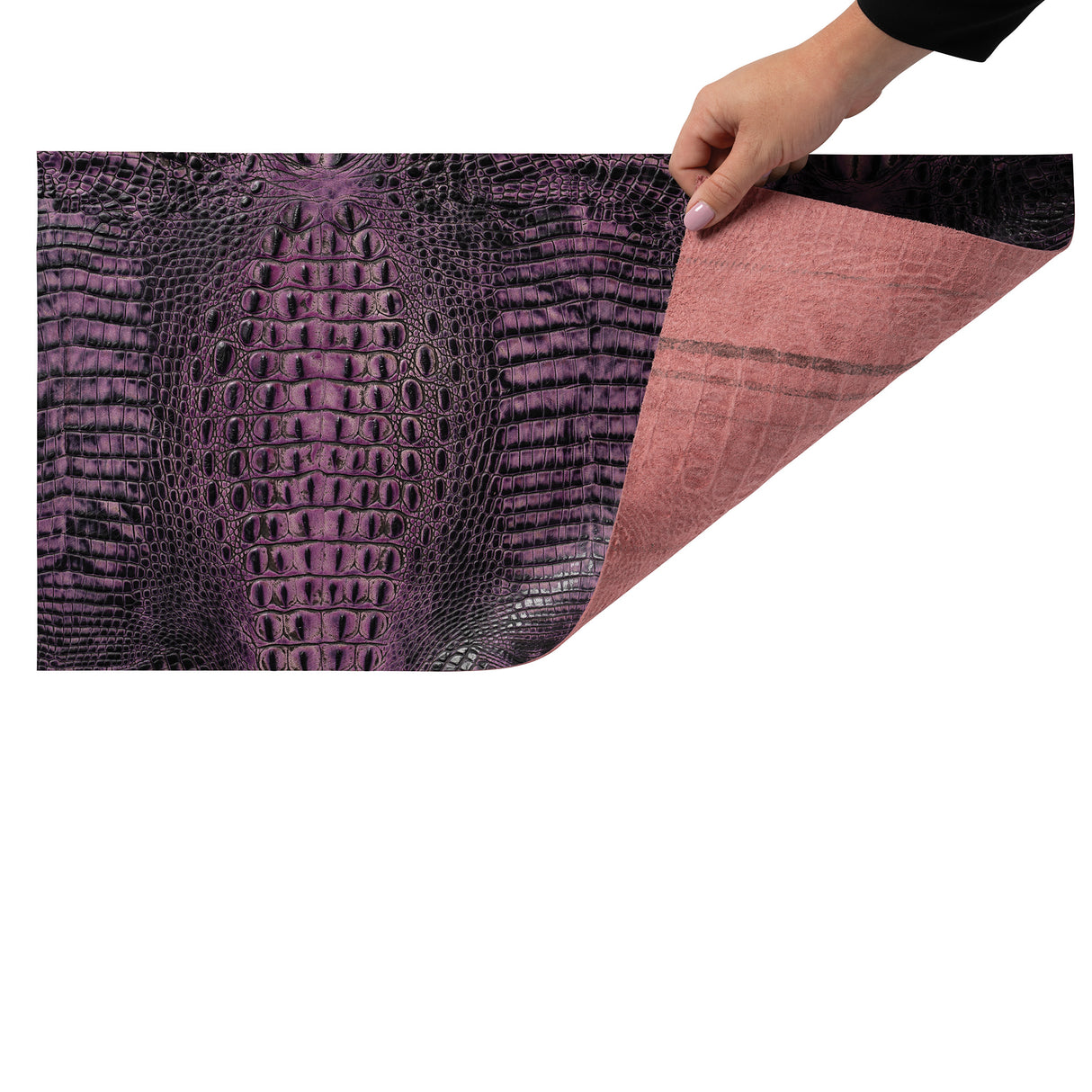 Embossed Leather, 2/3 oz., Purple Croc