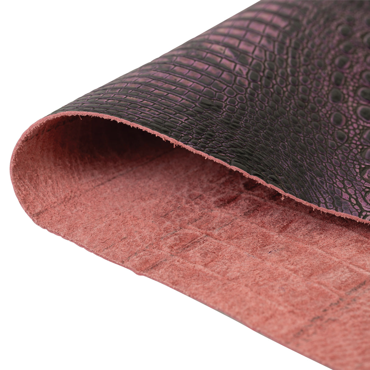 Embossed Leather, 2/3 oz., Purple Croc