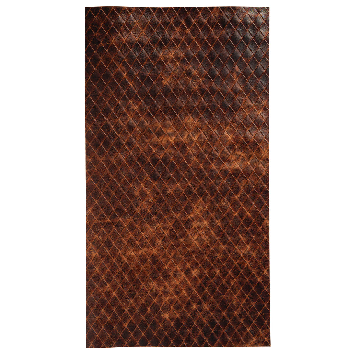 Embossed Leather, 2-3 oz., Woven Cognac