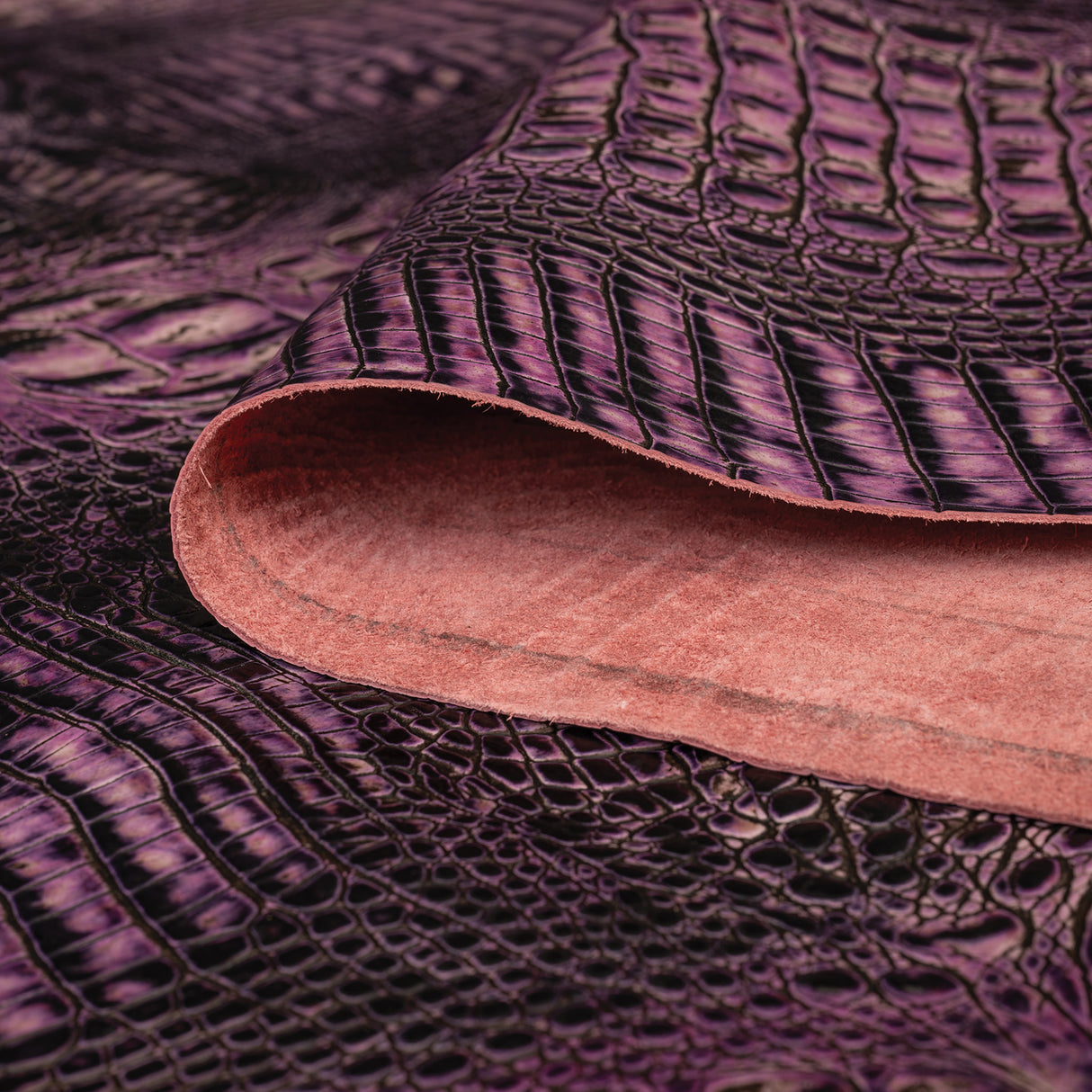 Embossed Leather, 2/3 oz., Purple Croc