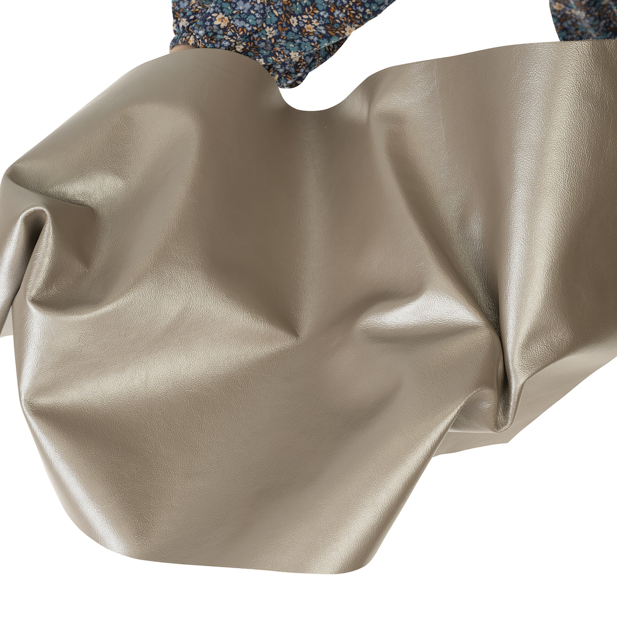 Modern Leather for Upholstery, Panel, Gray Shimmer