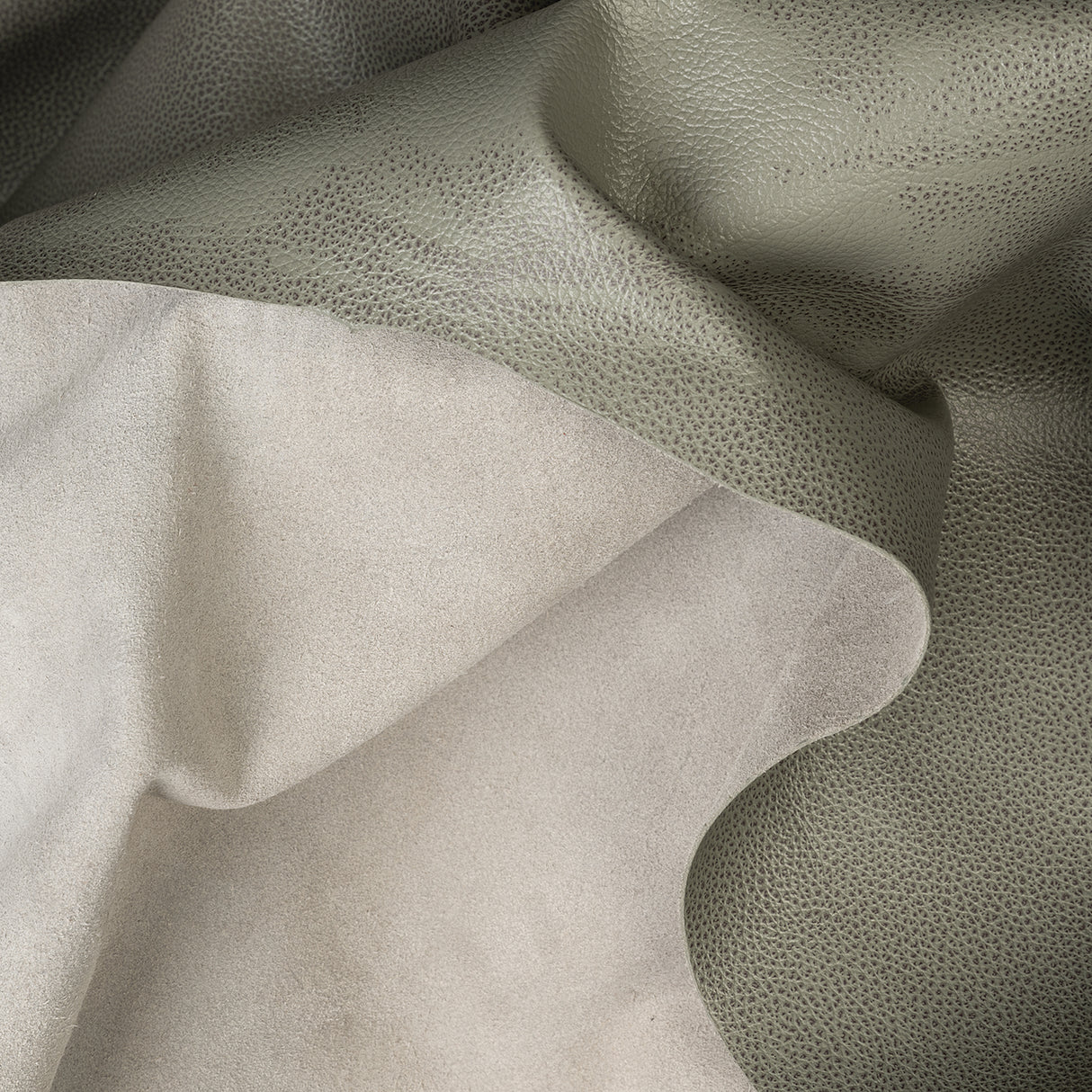 Modern Leather for Upholstery, Dark Gray, Fold