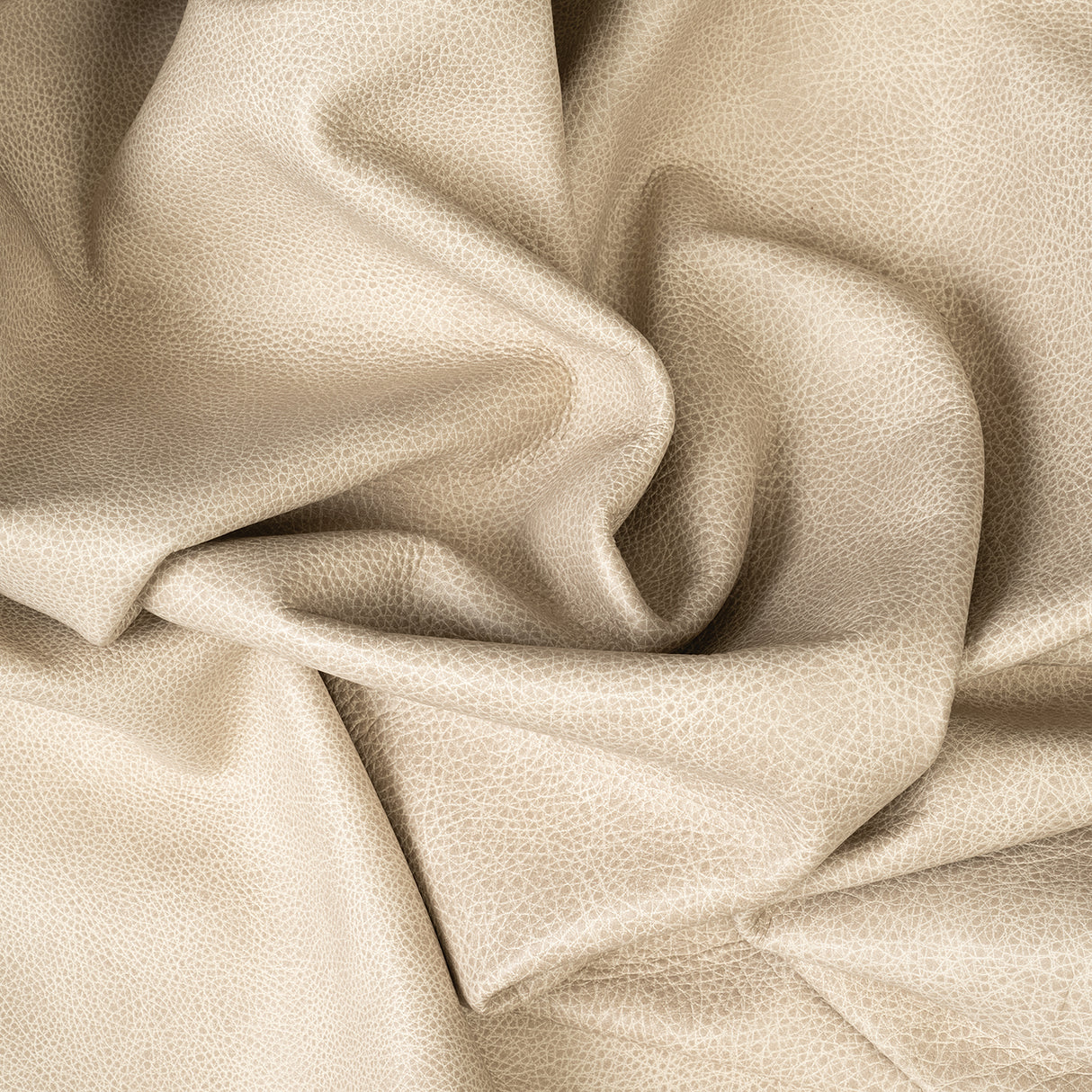 Distressed Leather for Upholstery, Rock Salt, Scrunch