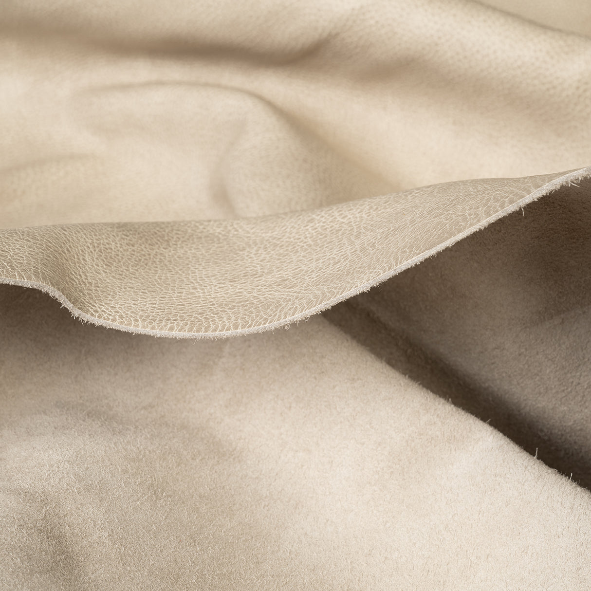 Distressed Leather for Upholstery, Rock Salt, Back