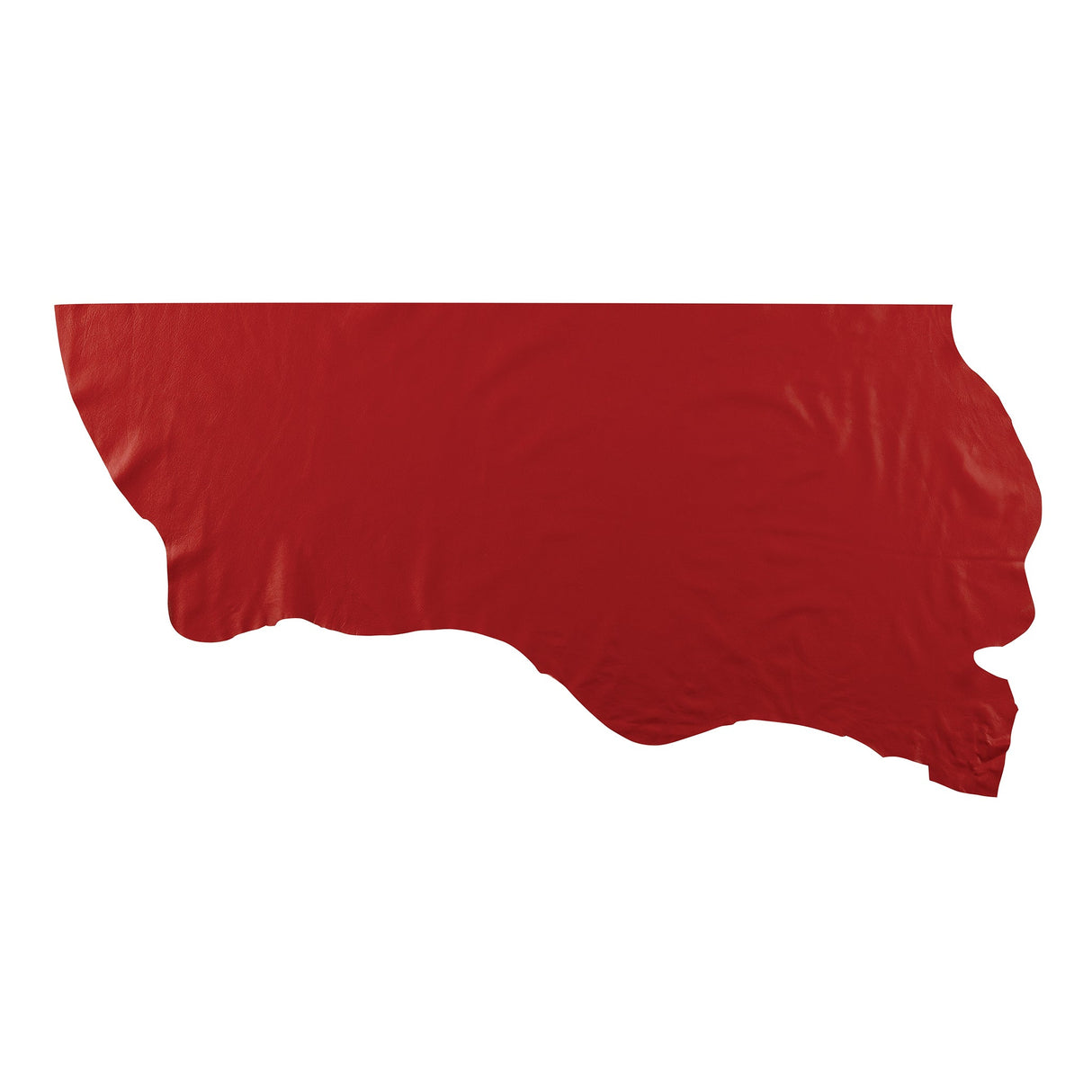 Buffalo Leather for Upholstery, Red, Side