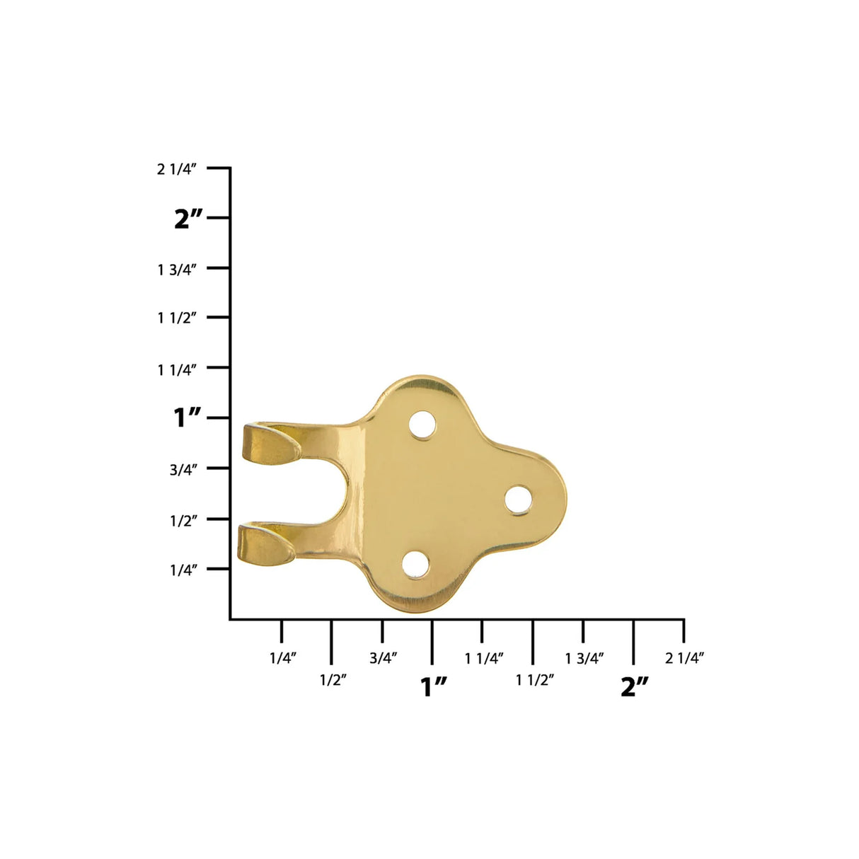 1 3/4" Brass, Gunsling Rifle Hook, Solid Brass