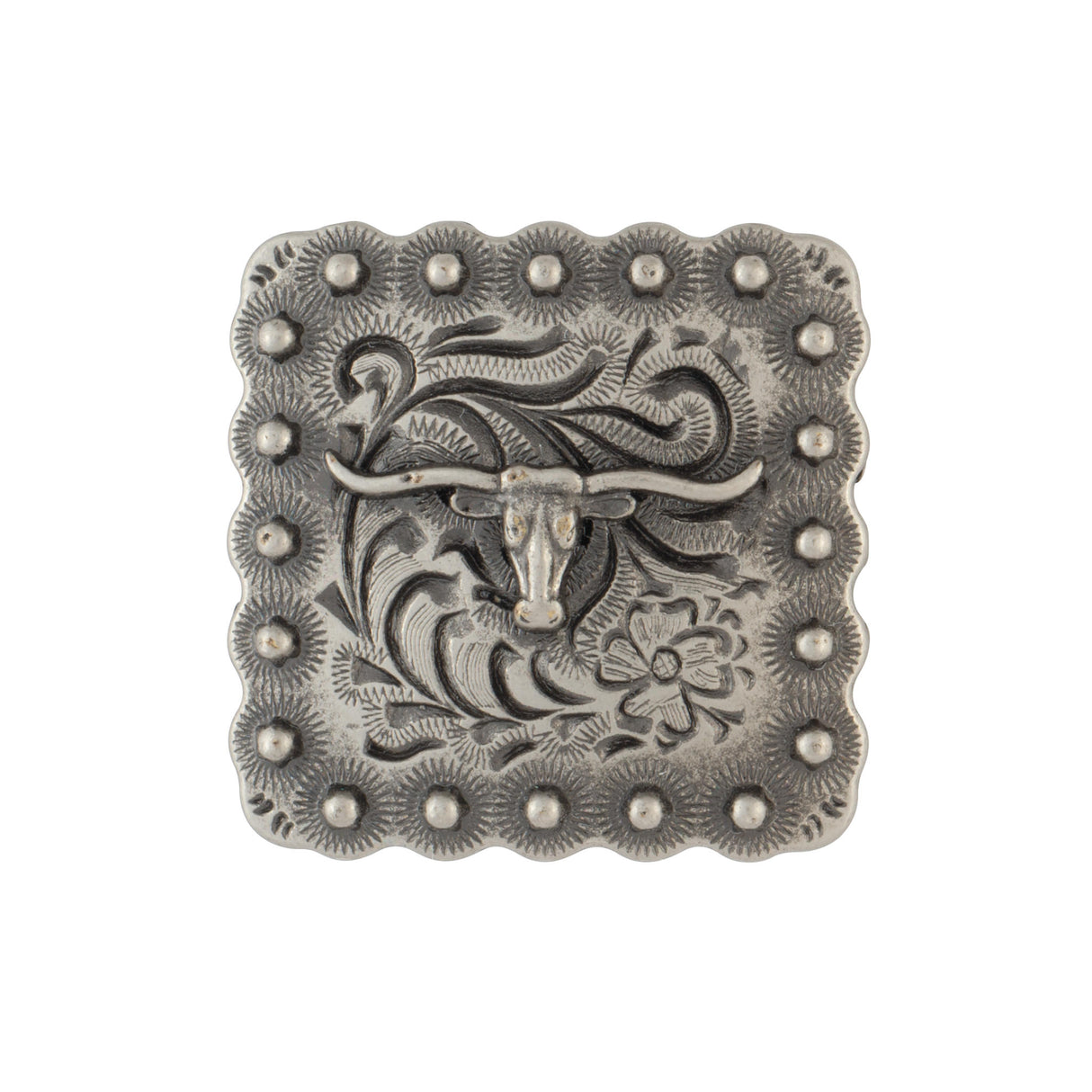 Square Longhorn Berry Concho