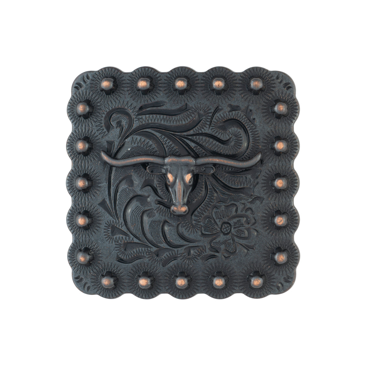 Square Longhorn Berry Concho