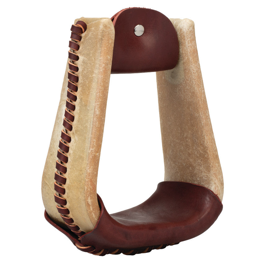 Natural Rawhide Covered Stirrups