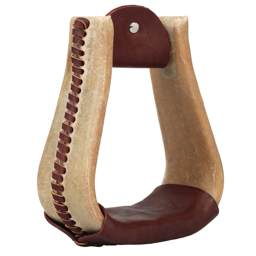 Natural Rawhide Covered Stirrups