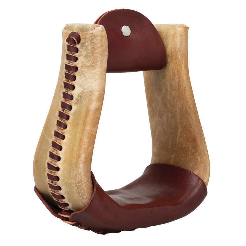 Natural Rawhide Covered Stirrups