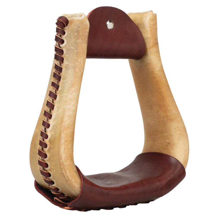 Natural Rawhide Covered Stirrups