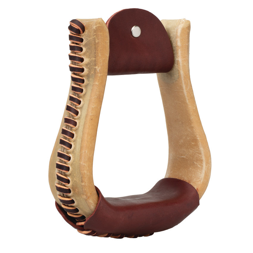 Natural Rawhide Covered Stirrups