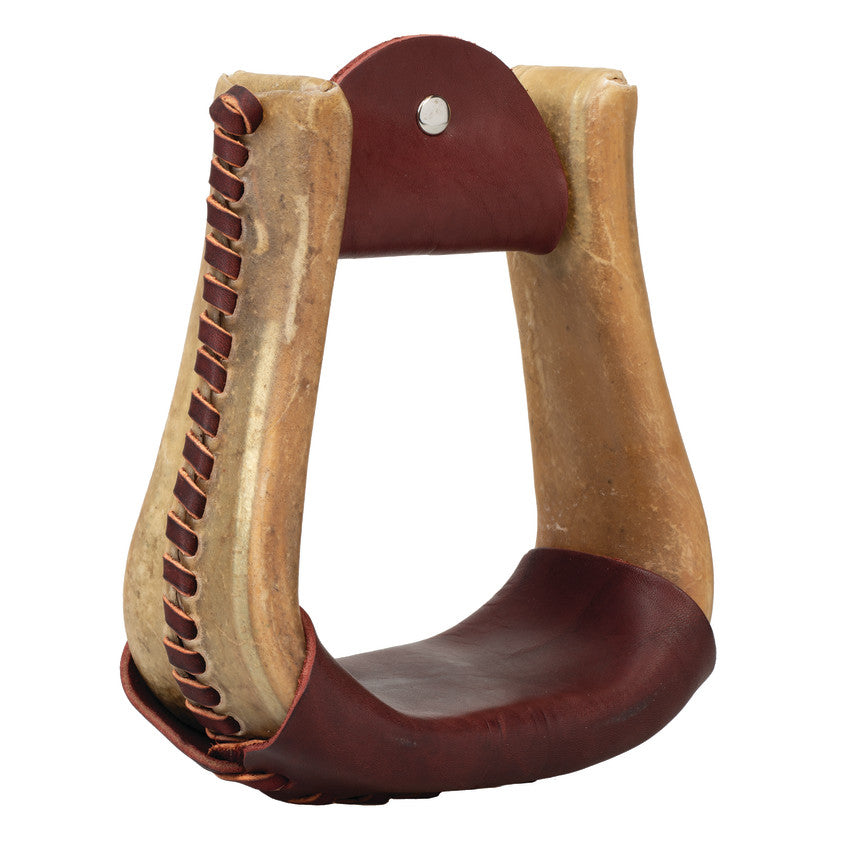 Natural Rawhide Covered Stirrups