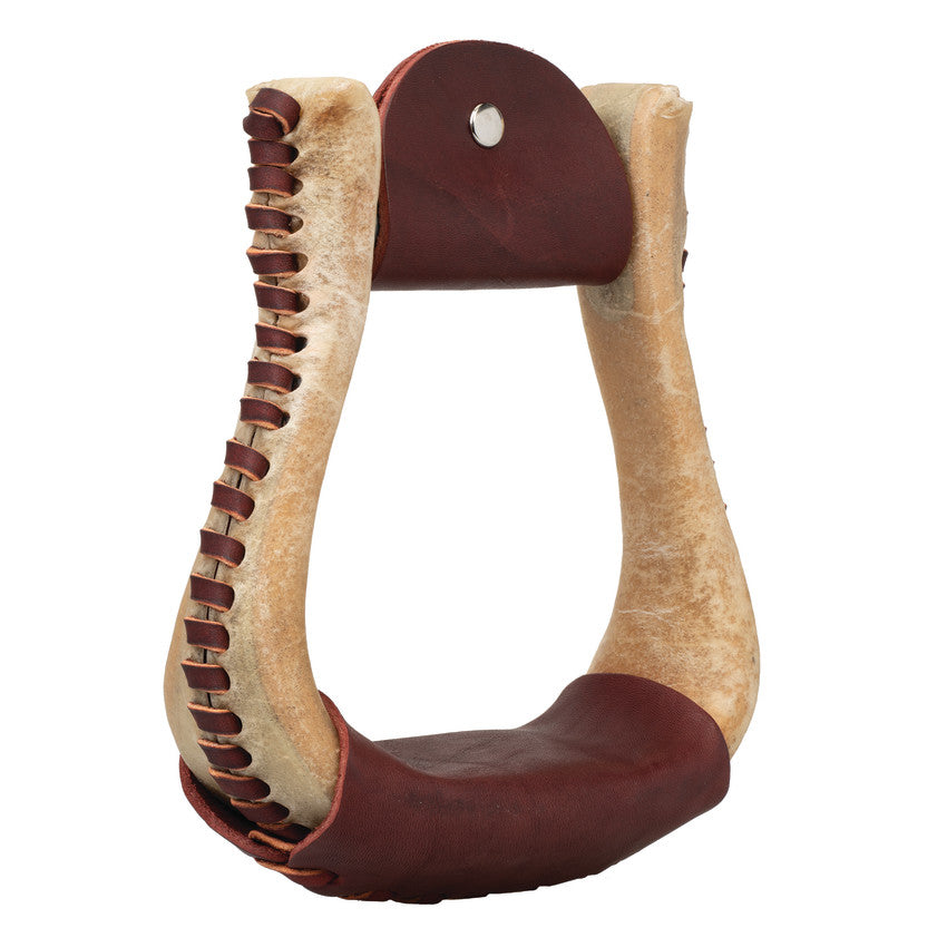 Natural Rawhide Covered Stirrups