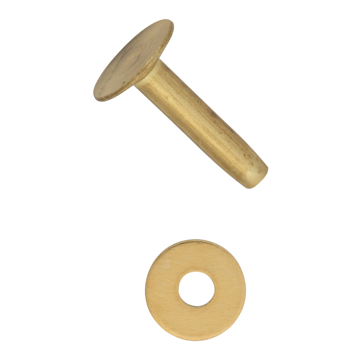 1333 #9 Solid Brass Flat Head Rivets with Burrs