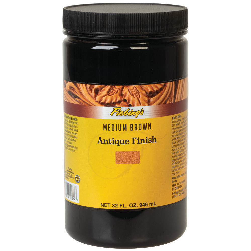 Fiebing's Antique Finish, Quart, Medium Brown