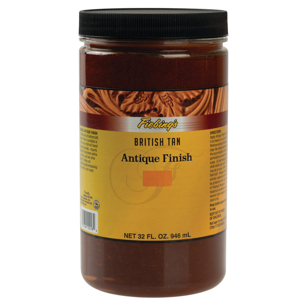 Fiebing's Antique Finish, Quart, British Tan