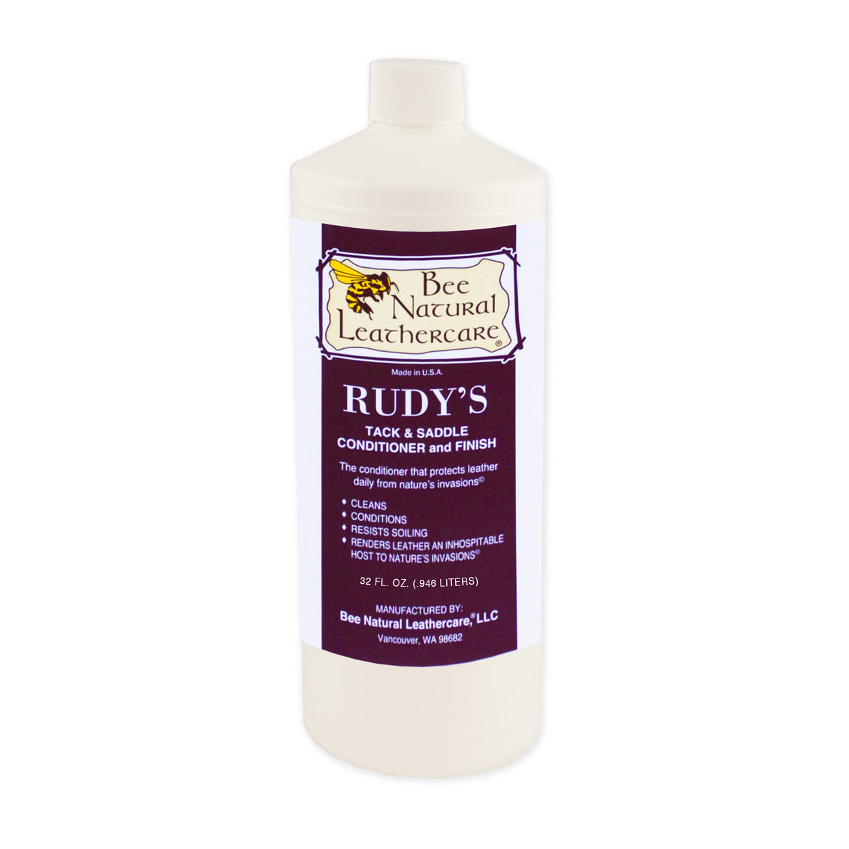 Bee Natural Leathercare® Rudy's Conditioner & Finish, 32 oz.