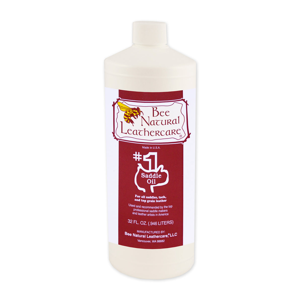 Bee Natural Leathercare® #1 Saddle Oil, 32 oz.