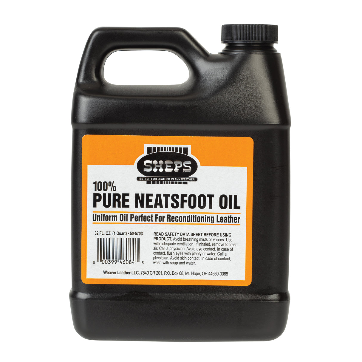 Sheps® 100% Pure Neatsfoot Oil, Quart, Front