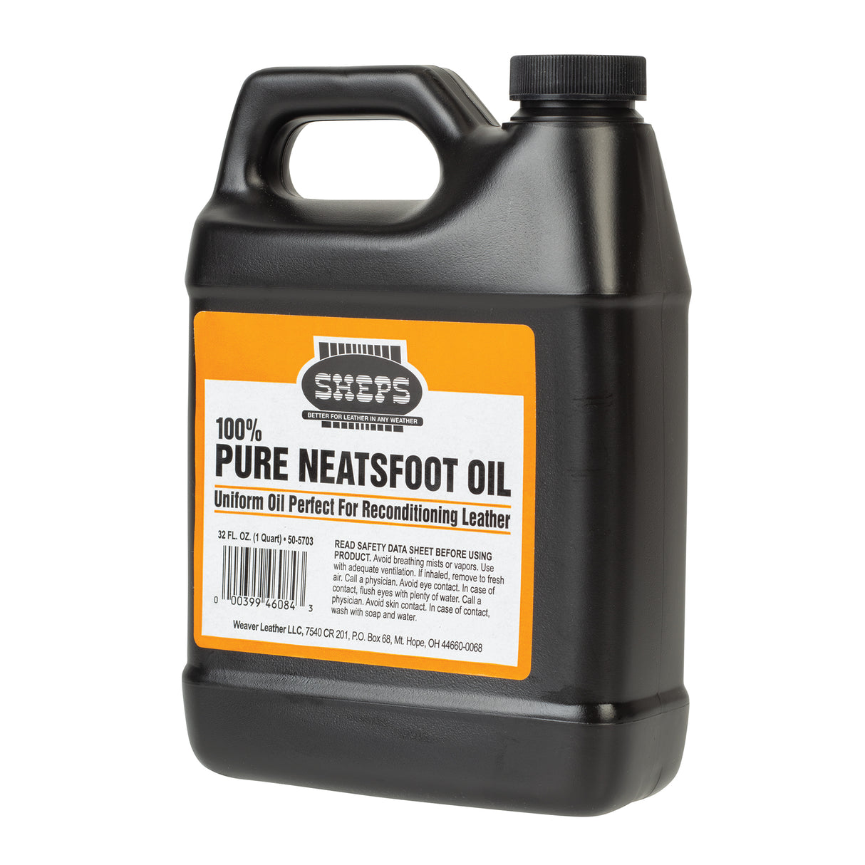 Sheps® 100% Pure Neatsfoot Oil, Quart, Side