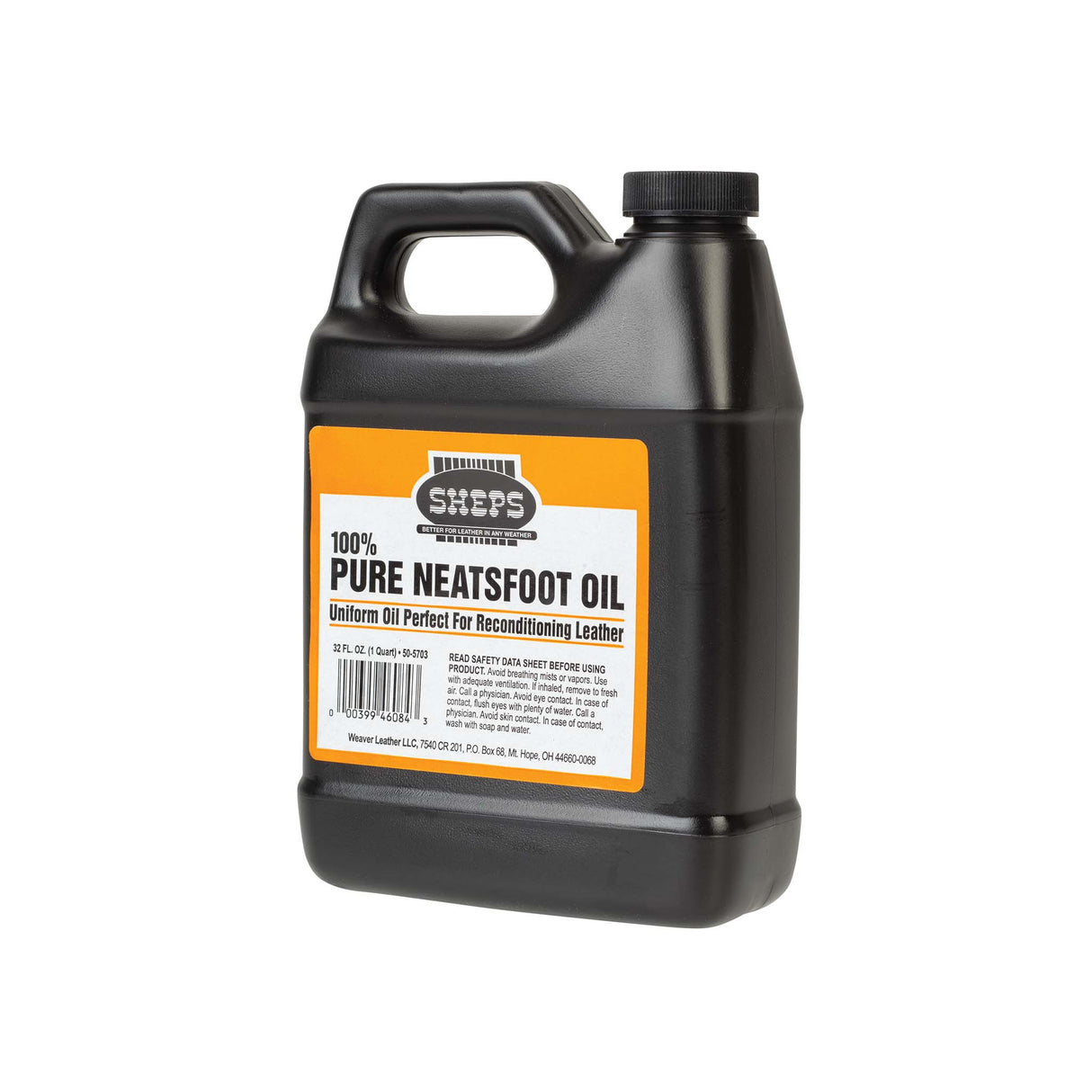 Sheps® 100% Pure Neatsfoot Oil, Quart, Side