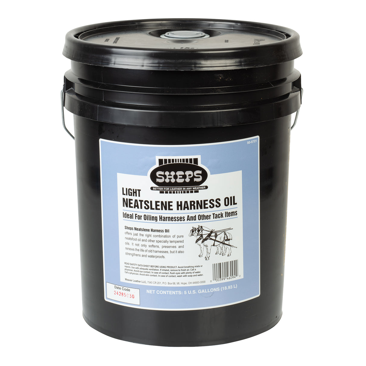 Sheps® Neatslene Harness Oil Light, 5 Gallons