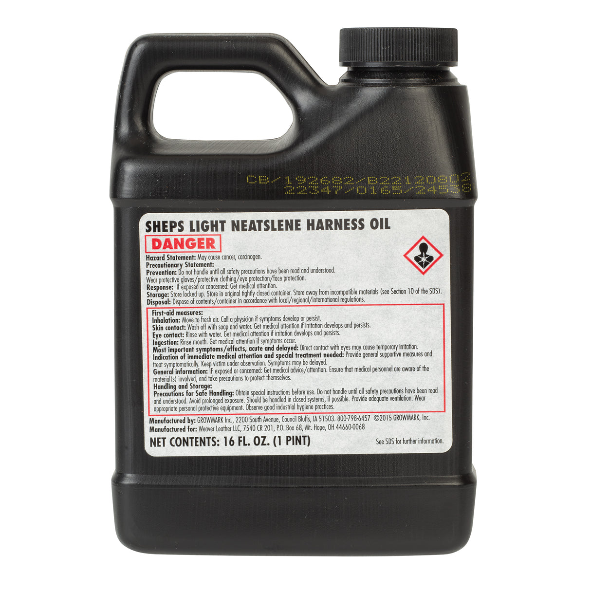 Sheps® Neatslene Harness Oil Light, Pint, Back