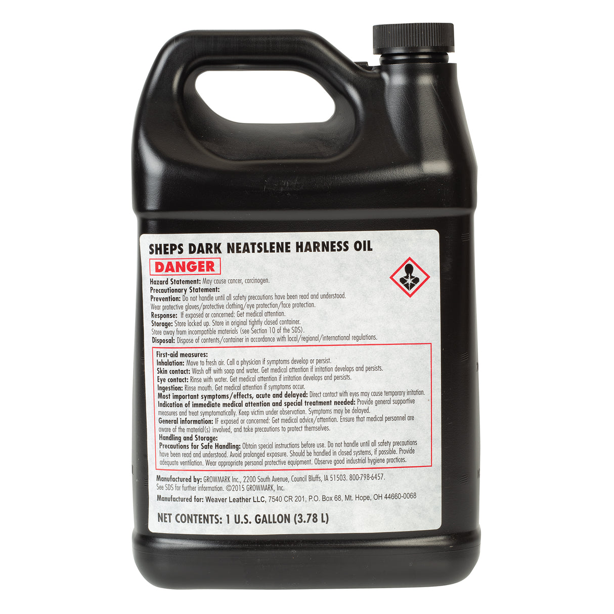 Sheps® Neatslene Harness Oil Dark, Gallon, Back