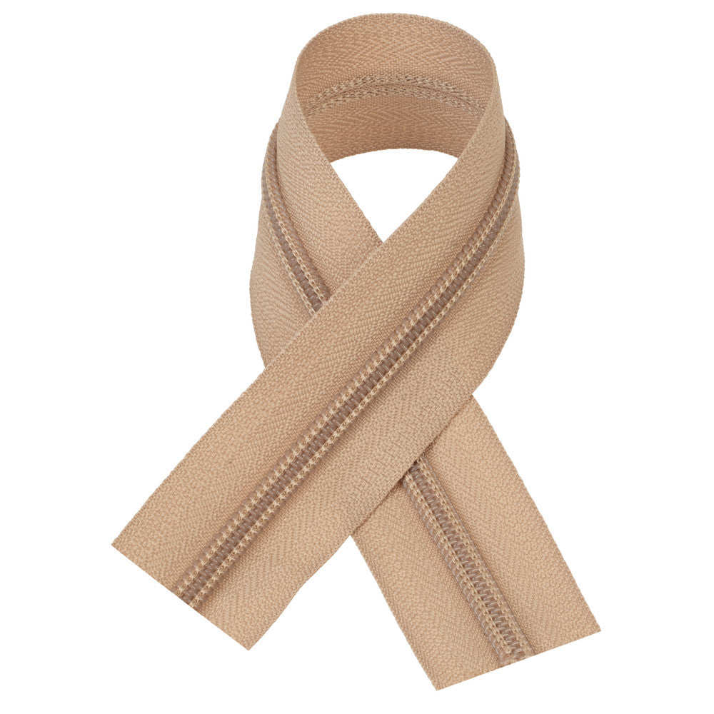 #5 Beige, YKK Coil Zipper Tape, Nylon