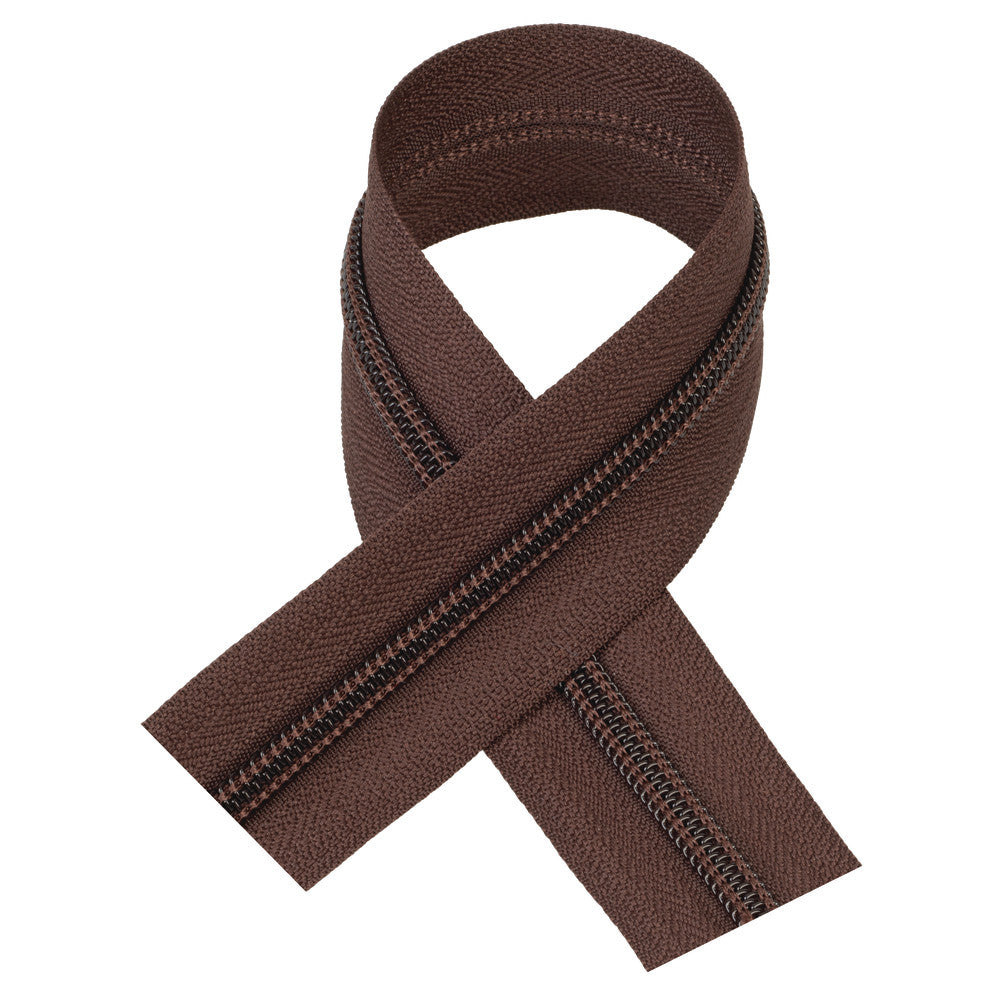 #5 Brown, YKK Coil Zipper Tape, Nylon
