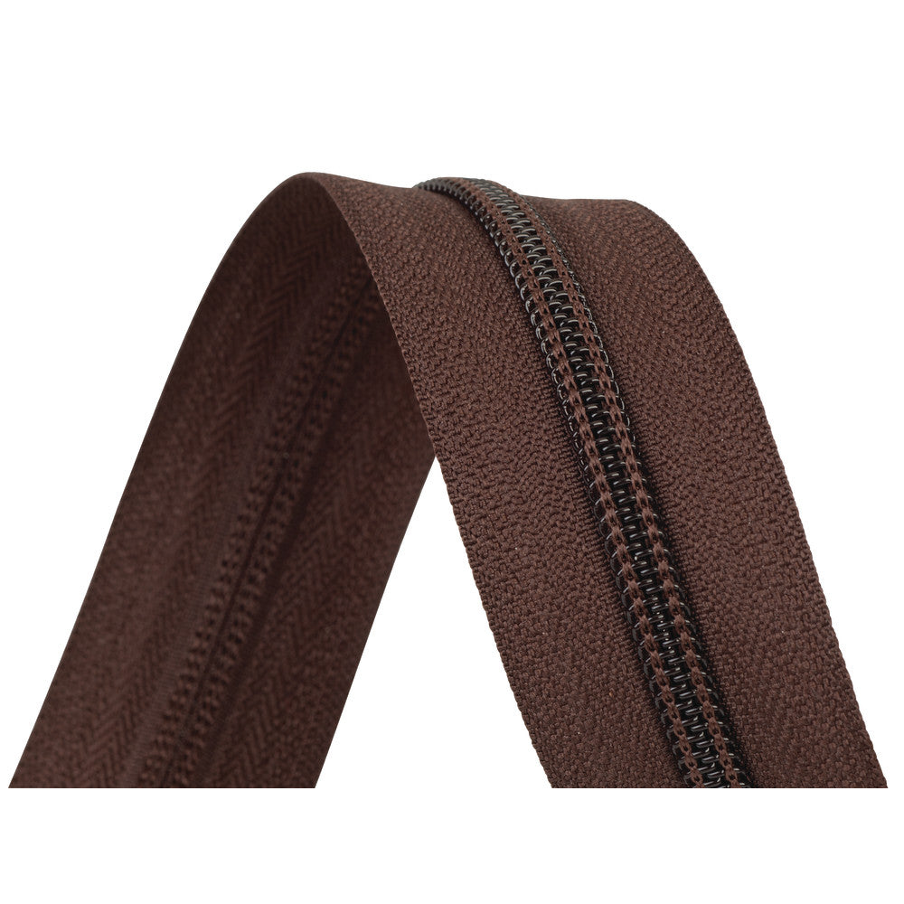 #5 Brown, YKK Coil Zipper Tape, Nylon