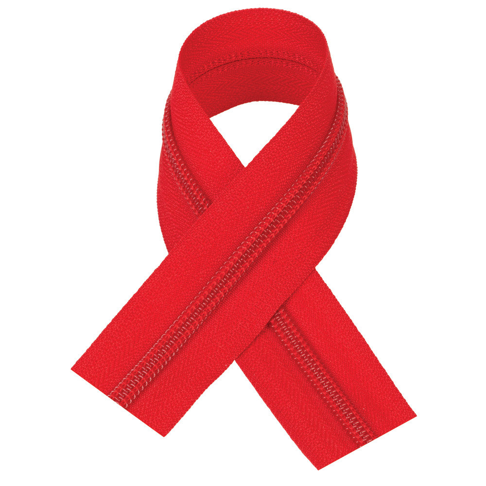 #5 Red, YKK Coil Zipper Tape, Nylon