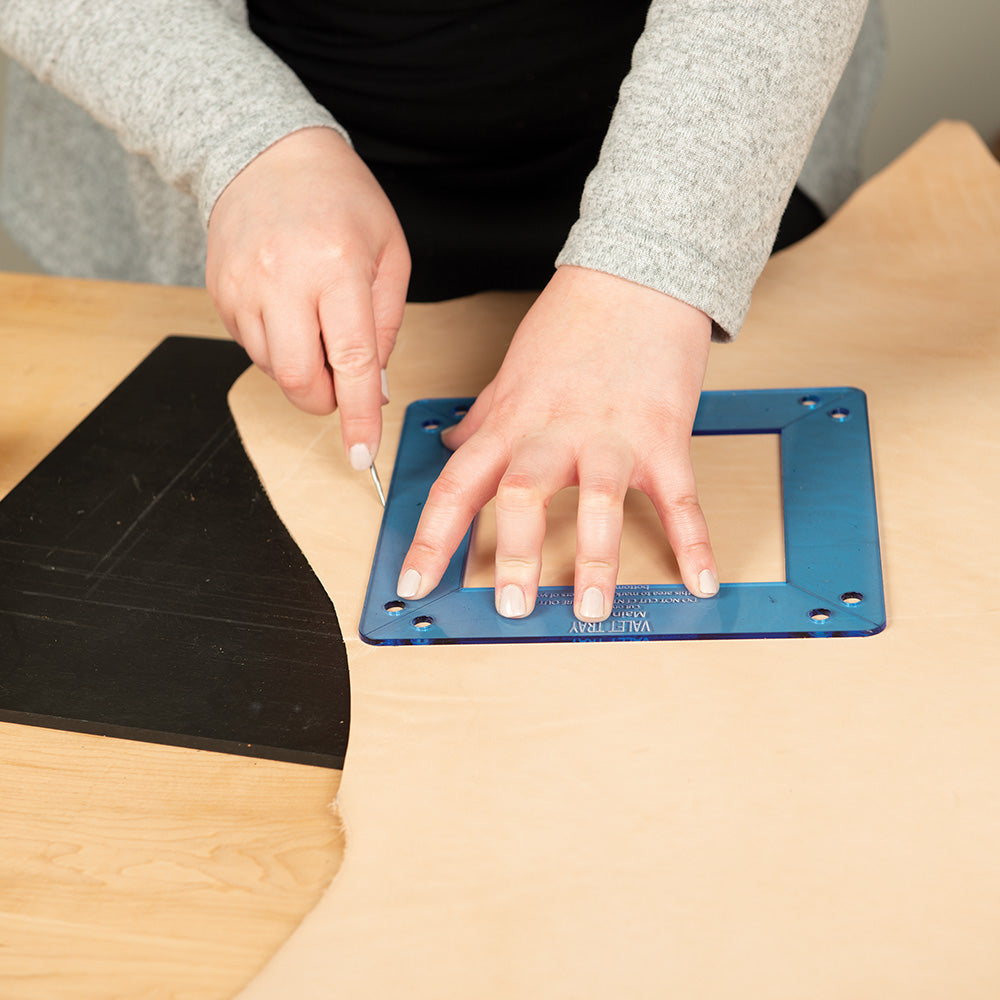 Valet Tray Template Set by Maker's Leather Supply, 7.75"