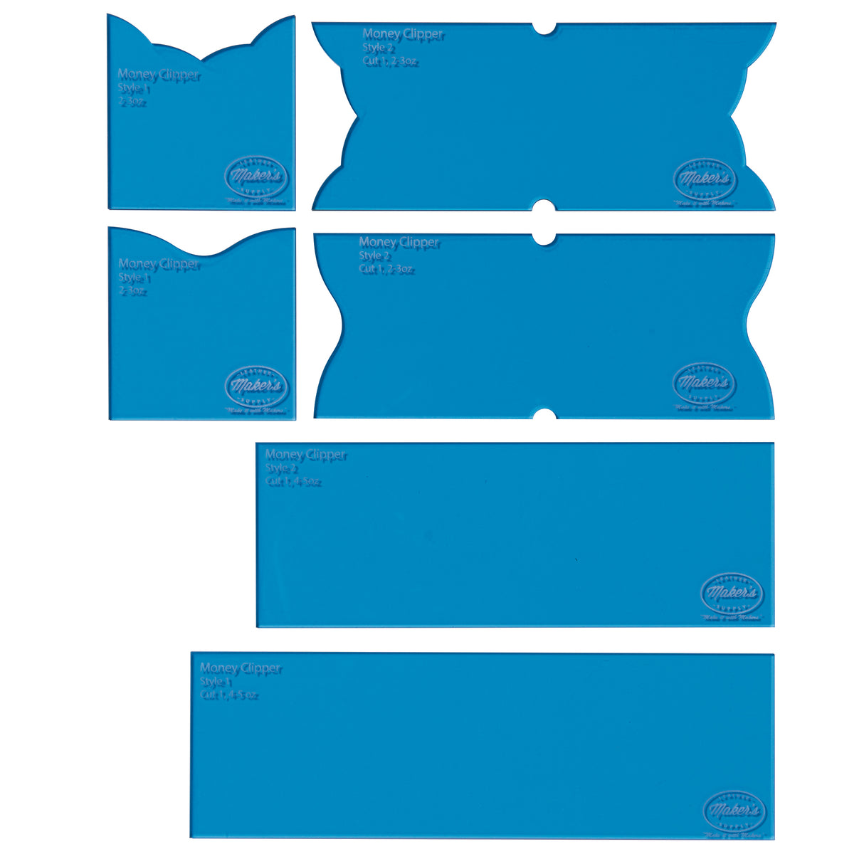 Money Clipper Template Set by Maker's Leather Supply