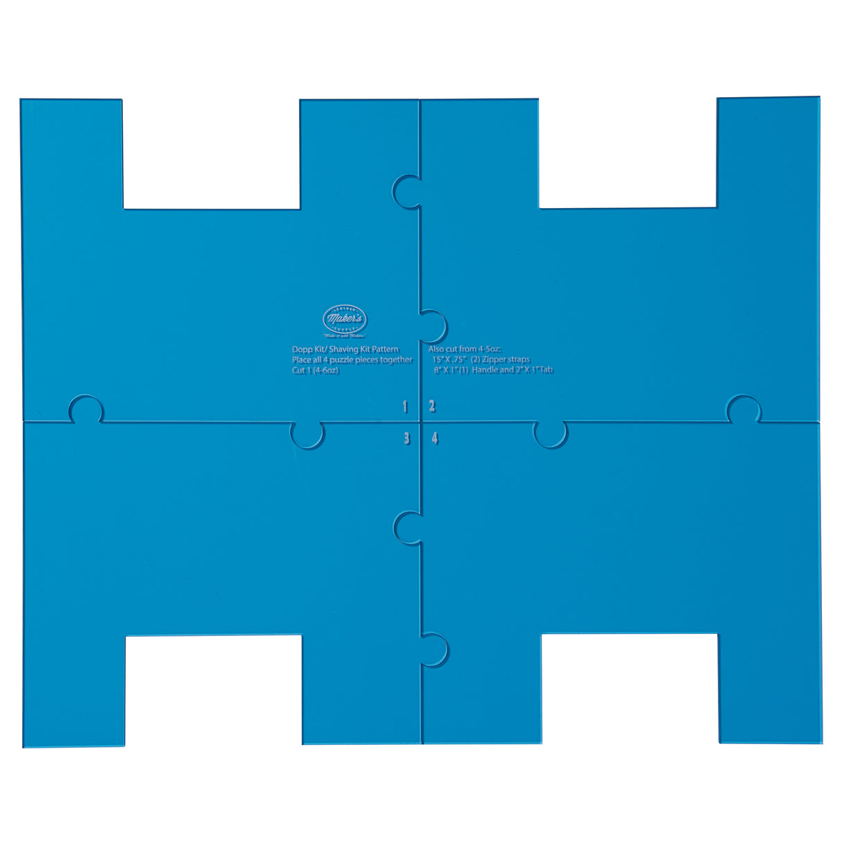 Dopp Kit/Shaving Kit Template Set by Maker's Leather Supply