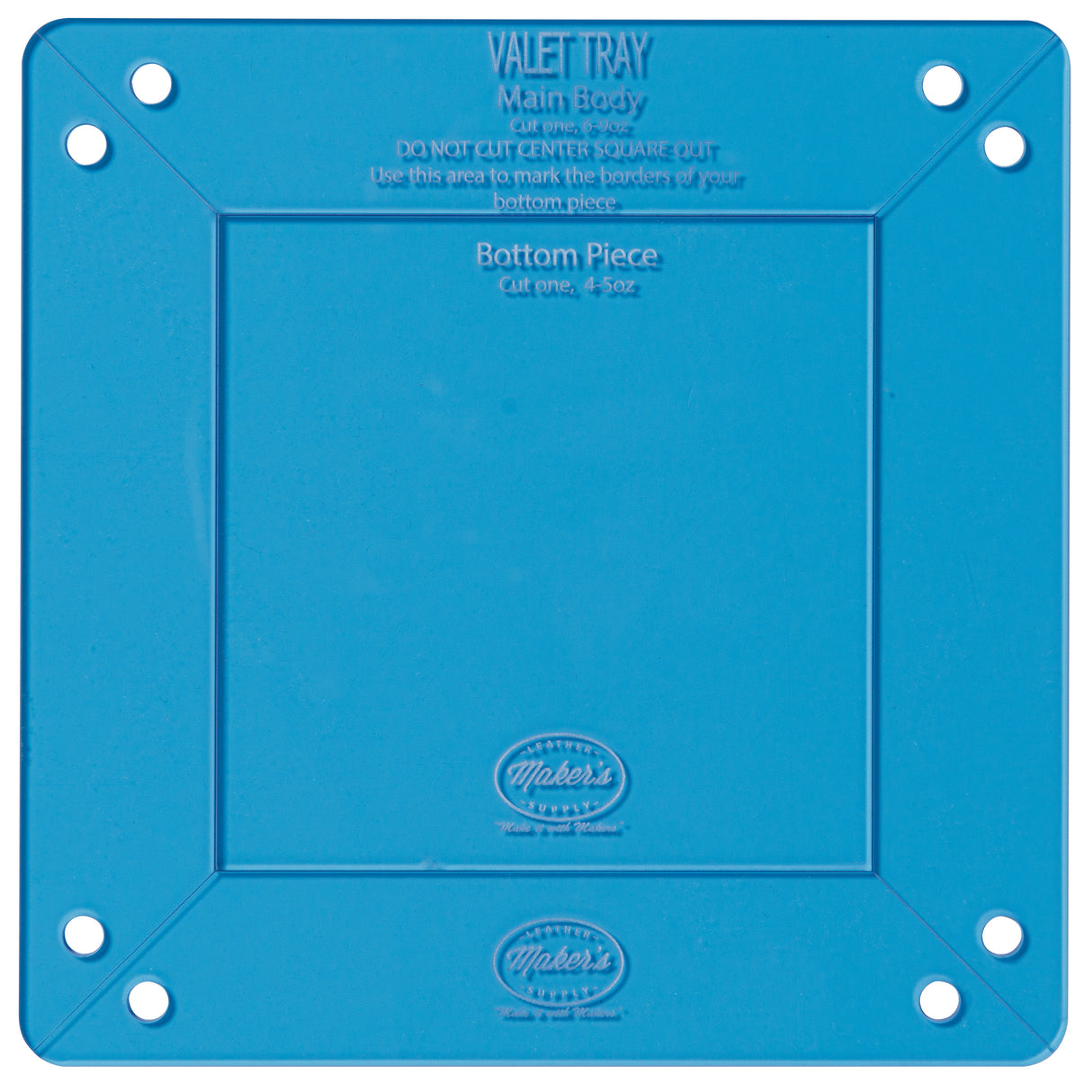 Valet Tray Template Set by Maker's Leather Supply, 7.75"