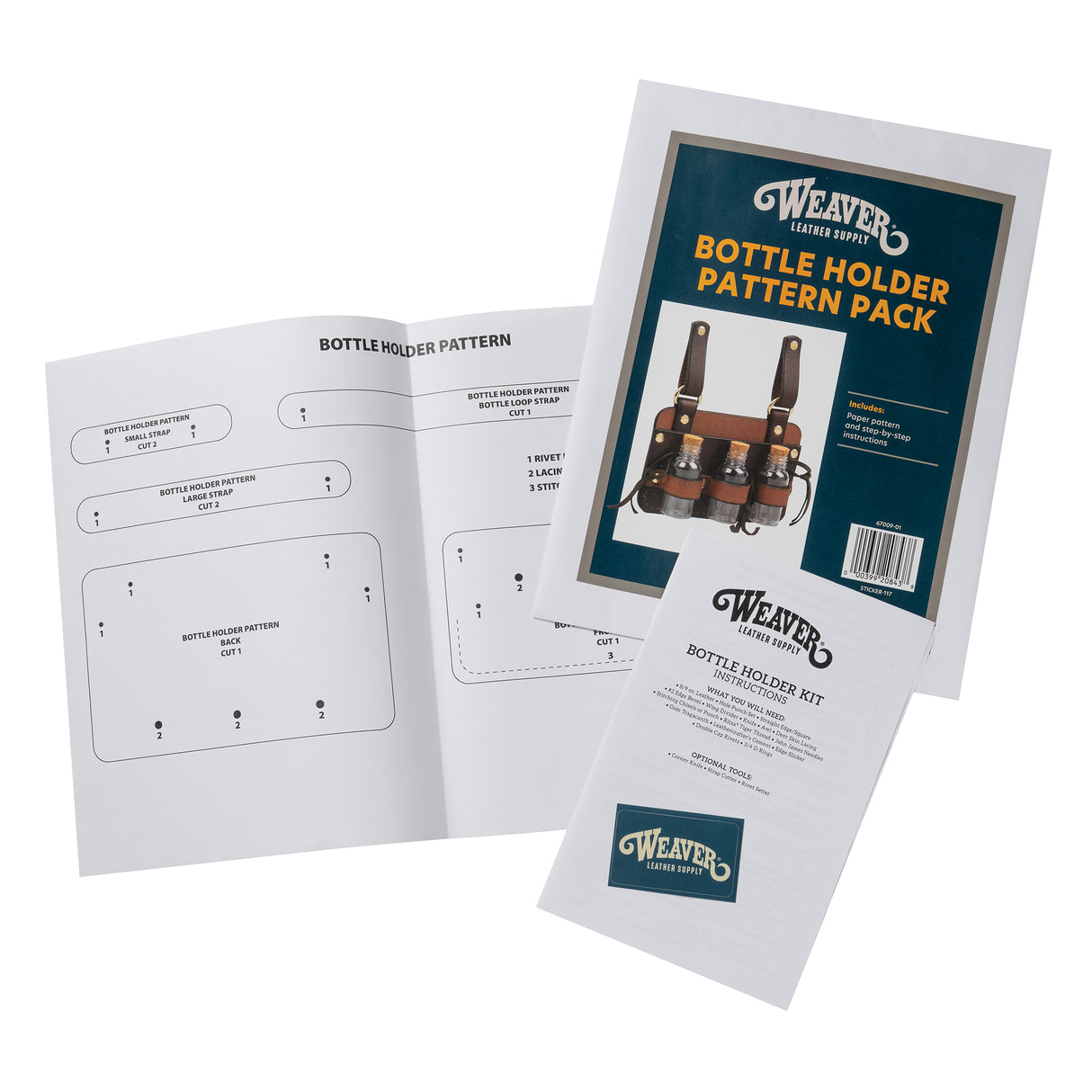 Leather Bottle Holder Pattern, Leather Craft Pattern for DIY Bottle Holder