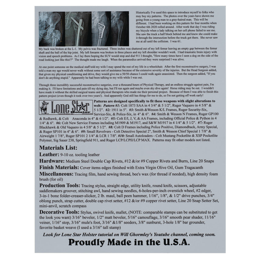 Lone Star Holster Pattern by Will Ghormley